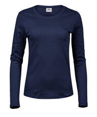 Tee Jays Women’s Long Sleeve Interlock Tee - Navy