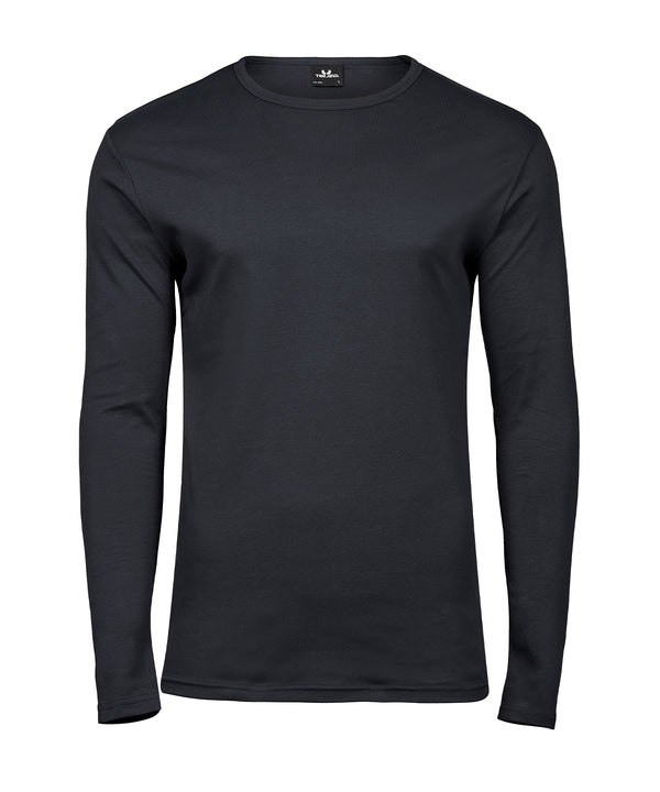Tee Jays Long Sleeve Interlock Tee - Dark Grey