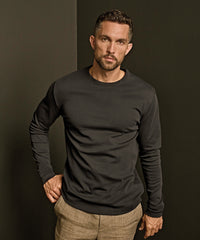 Tee Jays Long Sleeve Interlock Tee - Black