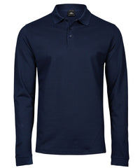 Tee Jays Luxury Stretch Long Sleeve Polo - Navy