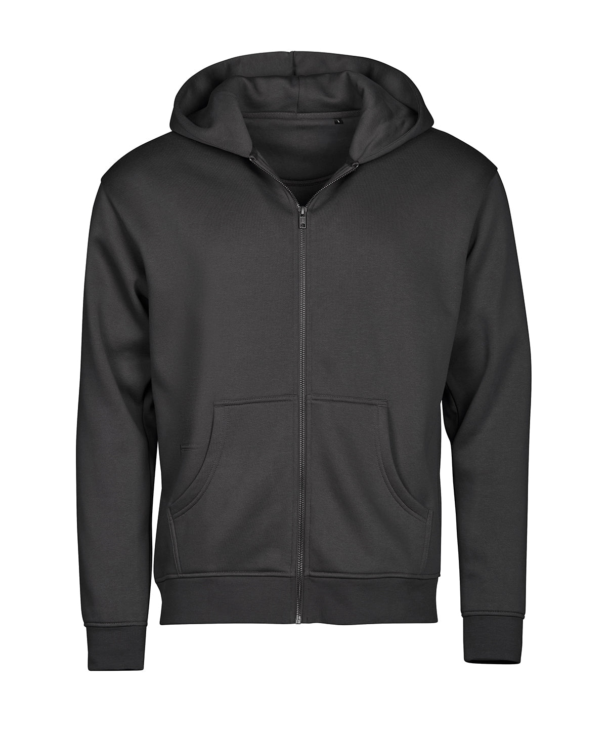 Tee Jays UNLABELED Hooded Full-zip Sweatshirt - Black