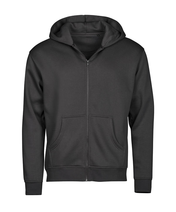 Tee Jays UNLABELED Hooded Full-zip Sweatshirt - Black