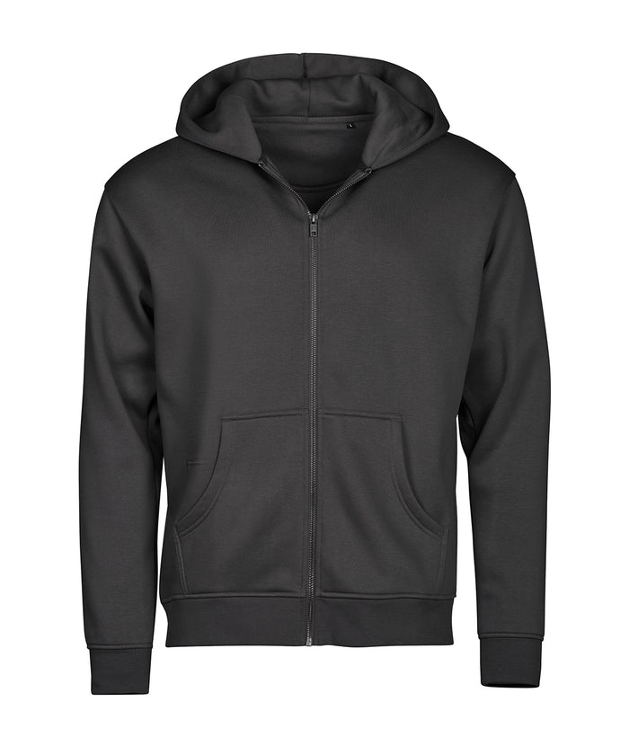 Tee Jays UNLABELED Hooded Full-zip Sweatshirt - Black