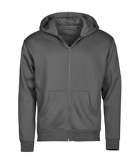 Tee Jays UNLABELED Hooded Full-zip Sweatshirt - Powder Grey