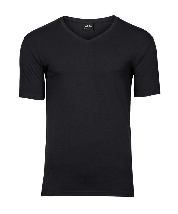 Tee Jays Stretch V-neck Tee - Black