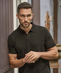 Tee Jays Luxury Stretch V-neck Polo - Black