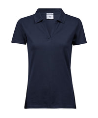 Tee Jays Women’s Luxury Stretch V-neck Polo - Navy