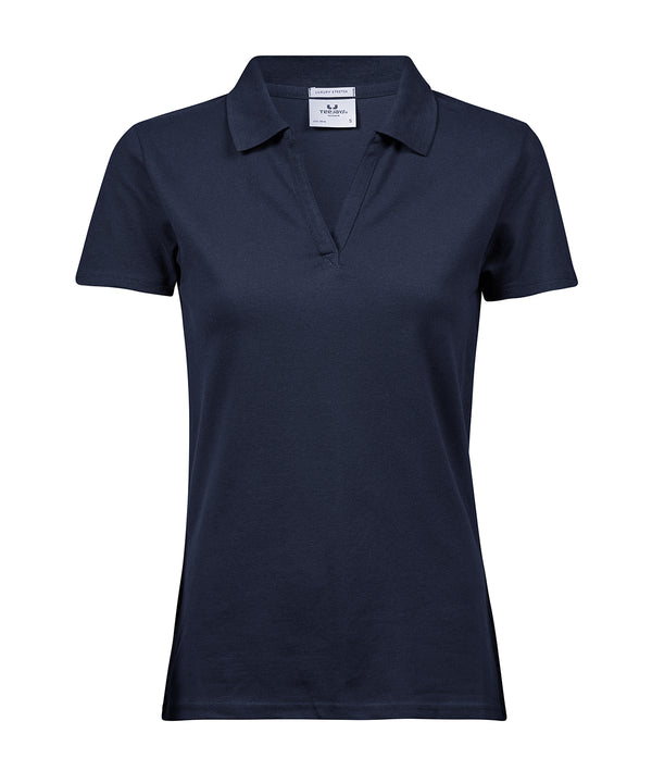 Tee Jays Women’s Luxury Stretch V-neck Polo - Navy