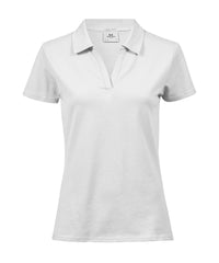 Tee Jays Women’s Luxury Stretch V-neck Polo - White