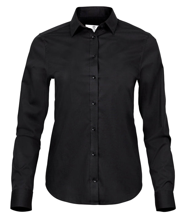 Tee Jays Women’s Stretch Luxury Shirt - Black