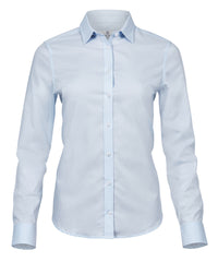 Tee Jays Women’s Stretch Luxury Shirt - Light Blue