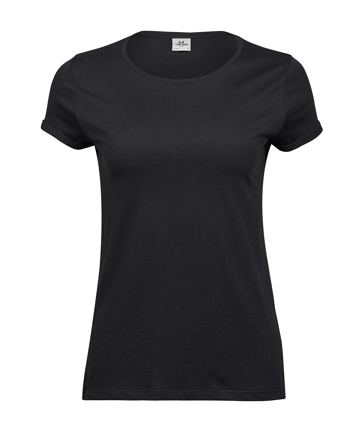 Tee Jays Women’s Roll-up Tee - Black