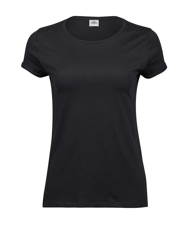 Tee Jays Women’s Roll-up Tee - Black