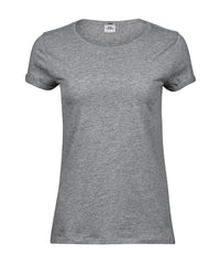 Tee Jays Women’s Roll-up Tee - Heather Grey