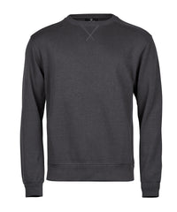 Tee Jays Ribbed Interlock Crew Neck - Dark Grey