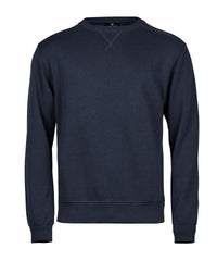 Tee Jays Ribbed Interlock Crew Neck - Navy