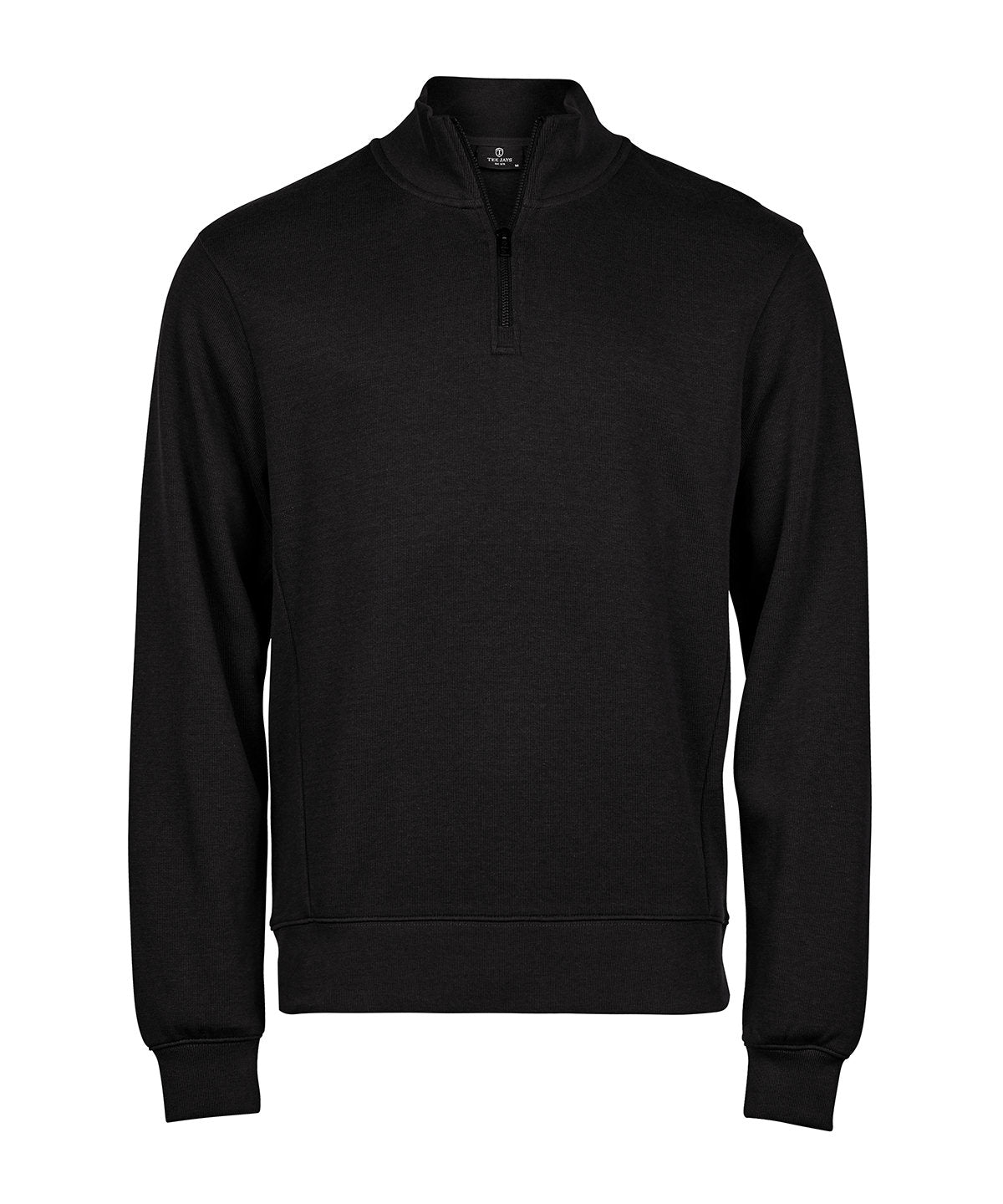 Tee Jays Ribbed Interlock Half-zip - Black