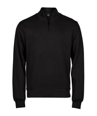 Tee Jays Ribbed Interlock Half-zip - Black