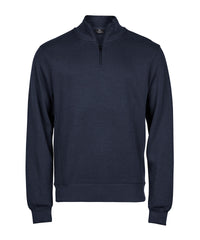 Tee Jays Ribbed Interlock Half-zip - Navy