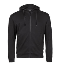 Tee Jays Ribbed Interlock Hooded Full-zip - Black