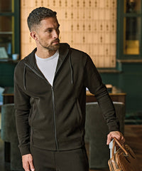 Tee Jays Ribbed Interlock Hooded Full-zip - Black