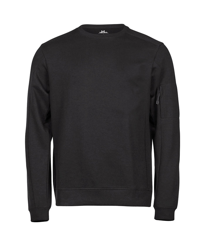 Tee Jays Athletic Crew Neck Sweatshirt - Black
