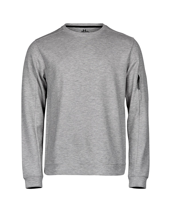 Tee Jays Athletic Crew Neck Sweatshirt - Heather Grey