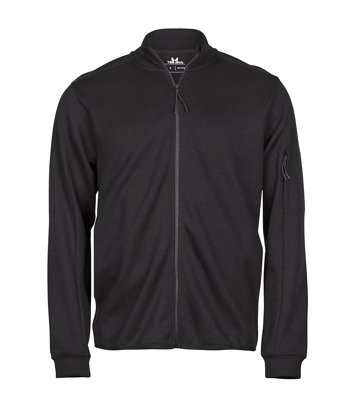 Tee Jays Athletic Full-zip Sweatshirt - Black