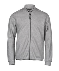Tee Jays Athletic Full-zip Sweatshirt - Heather Grey
