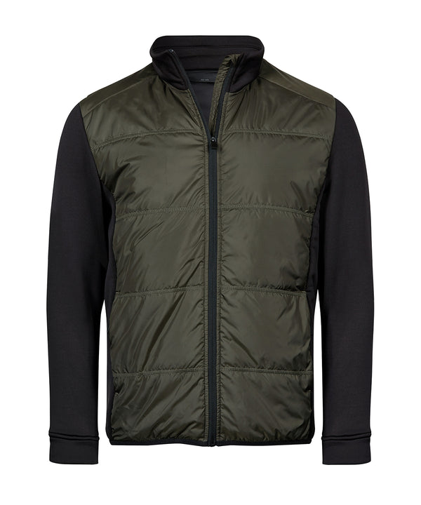 Tee Jays Hybrid-stretch Jacket - Deep Green/Black