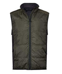 Tee Jays Hybrid-stretch Bodywarmer - Deep Green/Black