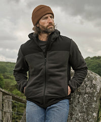 Tee Jays Mountain Hooded Fleece - Asphalt/Black