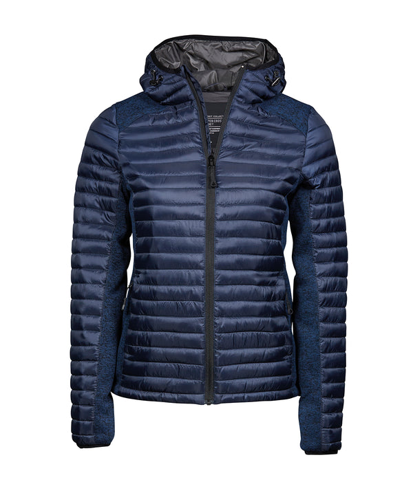 Tee Jays Women’s Hooded Outdoor Crossover - Navy/Navy Melange