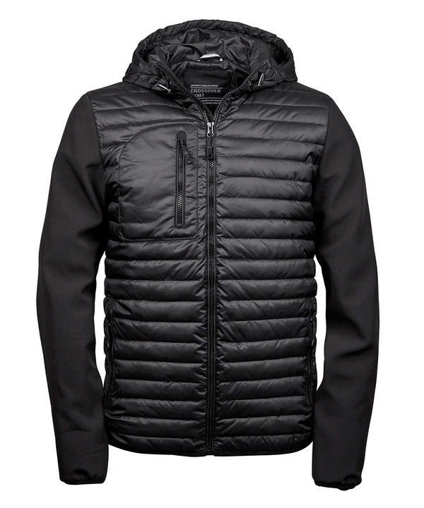 Tee Jays Hooded Crossover Jacket - Black/Black