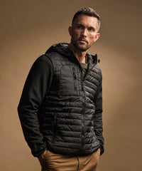Tee Jays Hooded Crossover Jacket - Black/Black