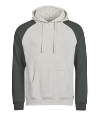 Tee Jays UNLABELED Two-tone Hooded Sweatshirt - Cement/Dark Green