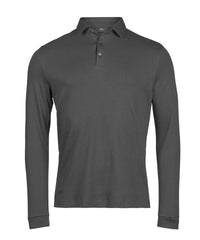 Tee Jays Pima Cotton Long-sleeve Polo - Black