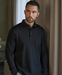 Tee Jays Pima Cotton Long-sleeve Polo - Black