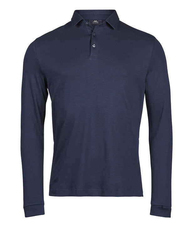 Tee Jays Pima Cotton Long-sleeve Polo - Navy