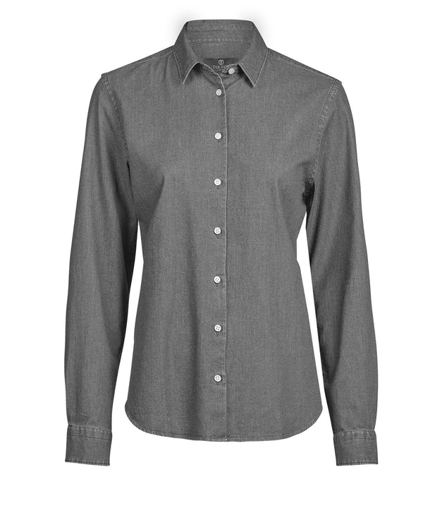 Tee Jays Women’s Denim Shirt - Black Denim