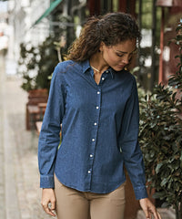 Tee Jays Women’s Denim Shirt - Black Denim
