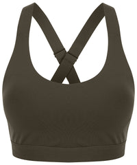 Tombo Medium Impact Core Bra - Olive Green