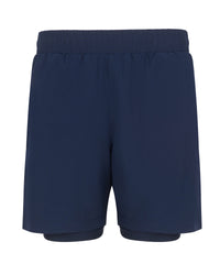 Tombo Double-layer Sports Shorts - Navy/Navy
