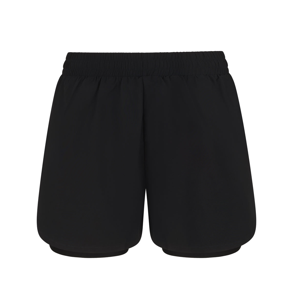 Tombo Women’s Double-layer Sports Shorts - Black/Black