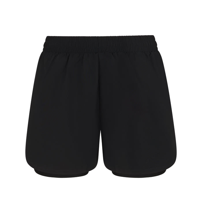 Tombo Women’s Double-layer Sports Shorts - Black/Black