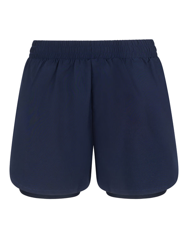 Tombo Women’s Double-layer Sports Shorts - Navy/Navy