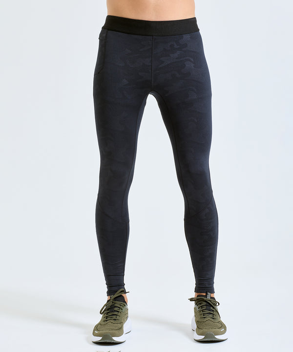 Men's TriDri® Training Leggings - Black Camo