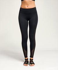 Women's TriDri® Mesh Tech Panel Leggings Full-length - Black*