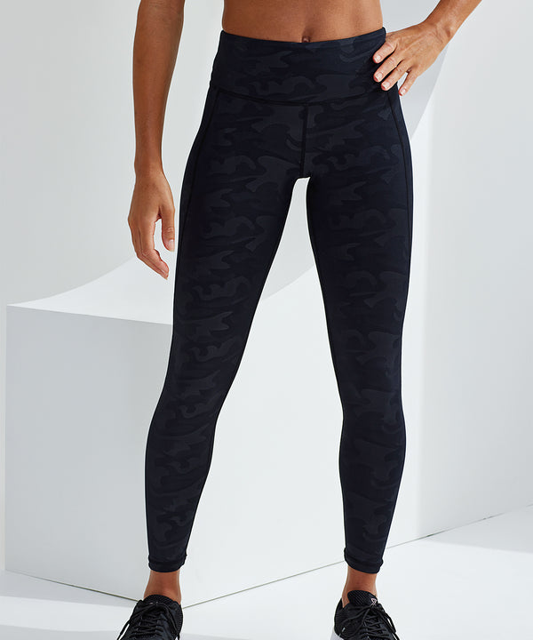 Women's TriDri® Performance Camo Leggings Full-length - Black Camo