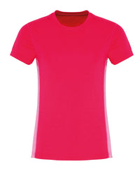 Women's TriDri® Contrast Panel Performance T-shirt - Charcoal/Black Melange